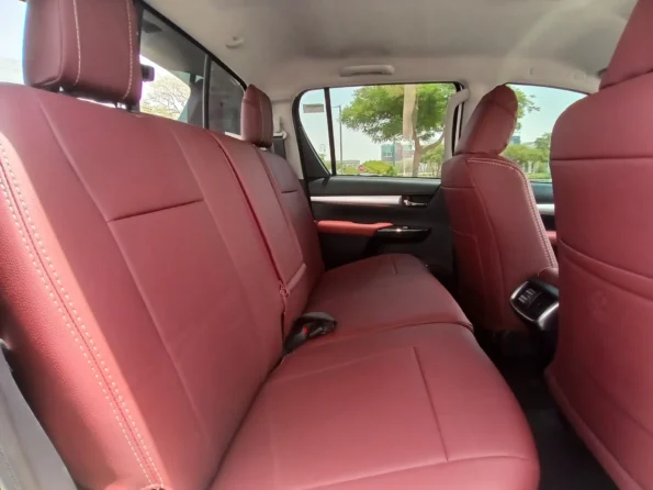 Toyotahiluxrentaldubaibyproxluxuryrentalsbackseats min