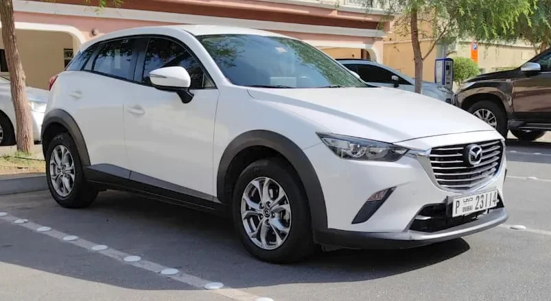 Mazdacx3rentaldubaibyproxluxurysideview
